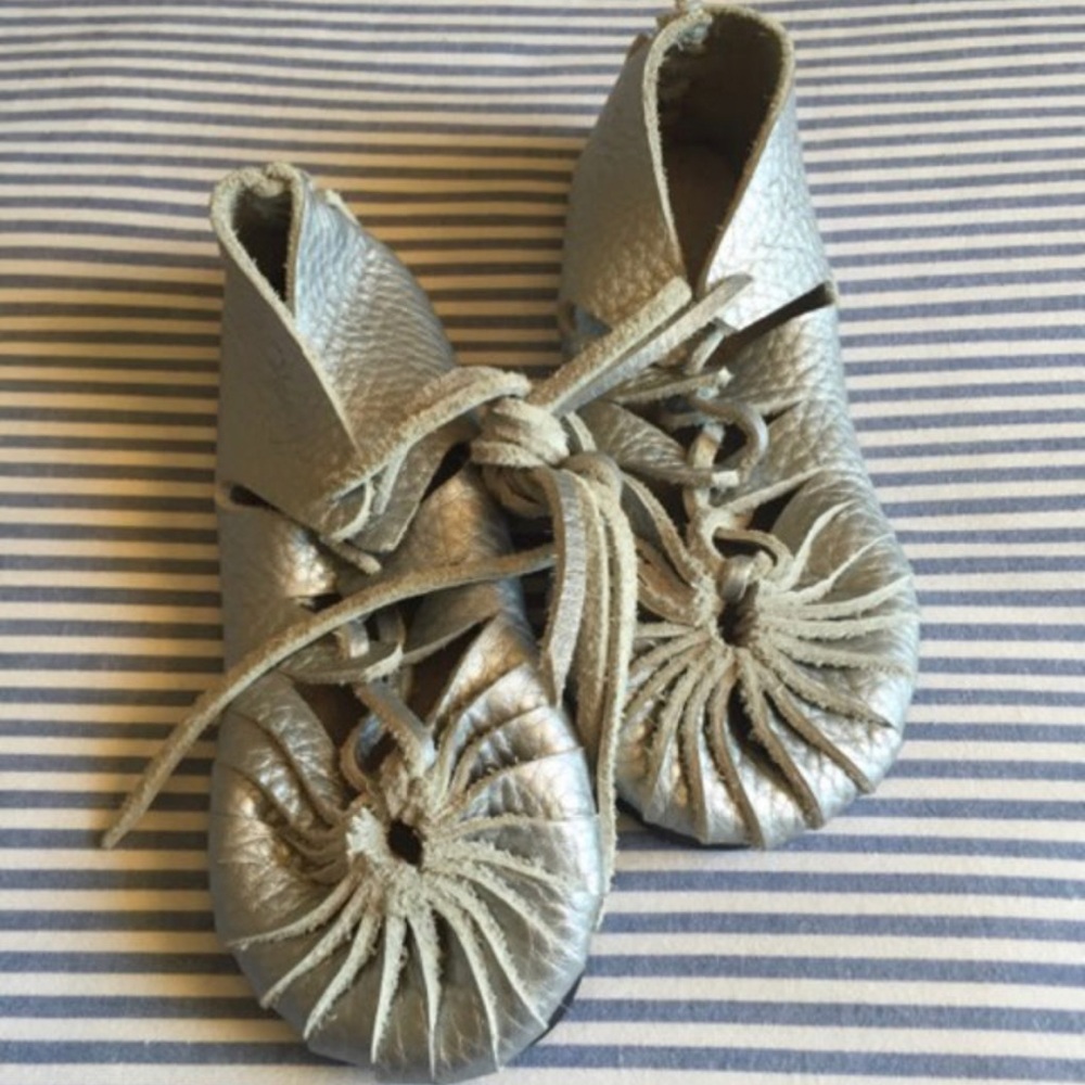 Silver leather Django Moccasins 8